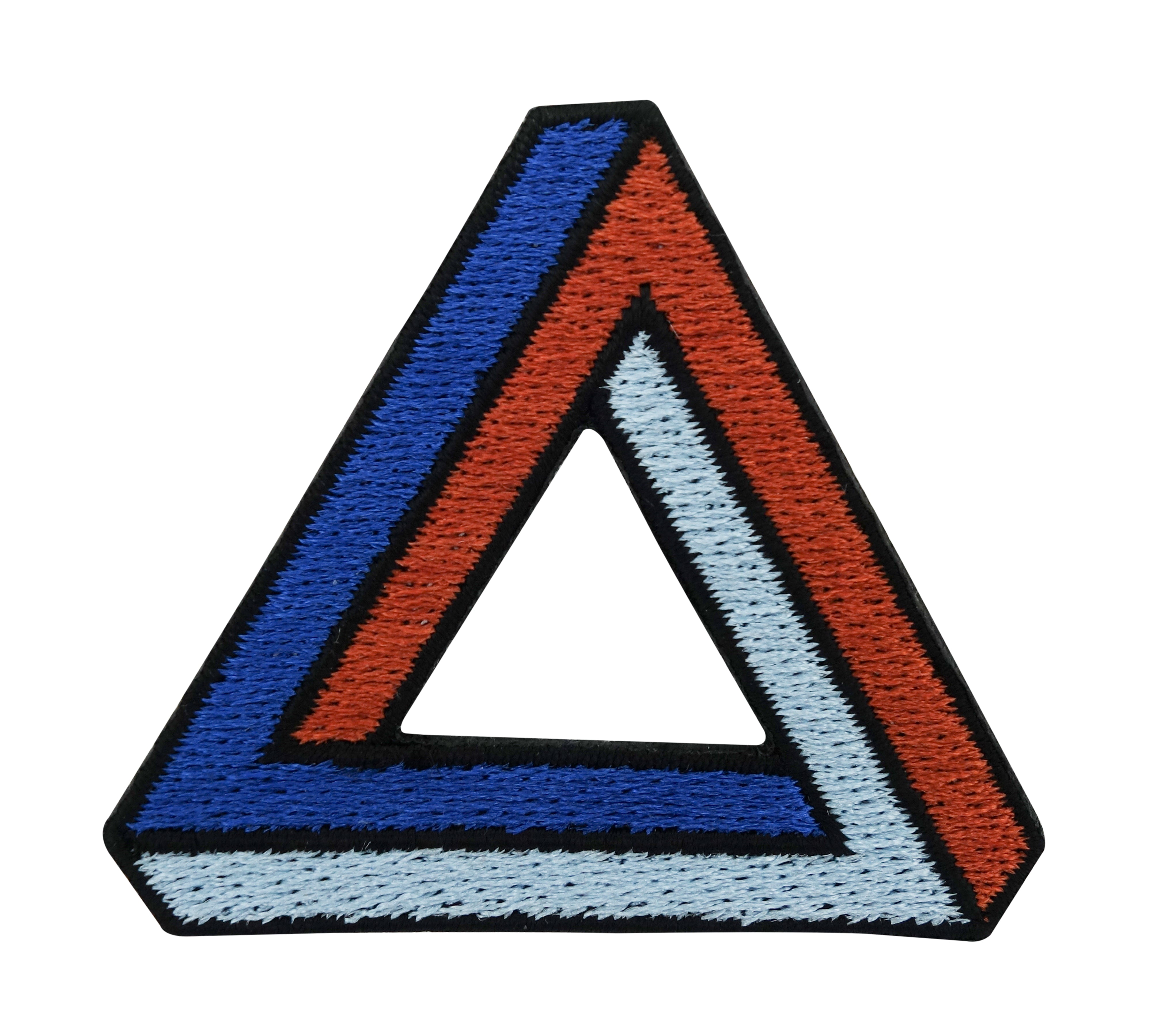 Blau-Roter Penrose Dreieck Patch
