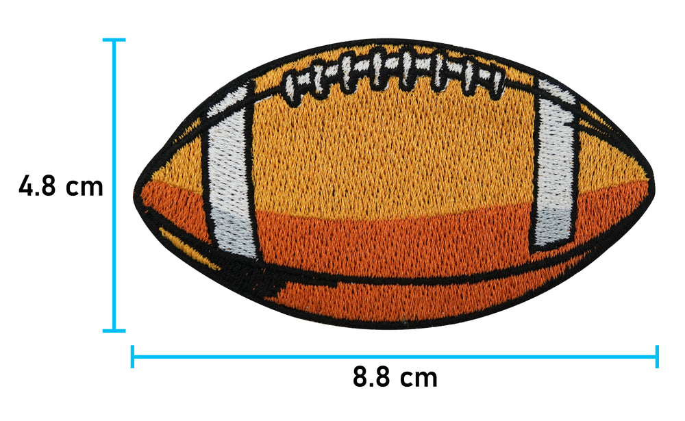 American Football Patch mit der Maße: 4,8 x 8,8 cm