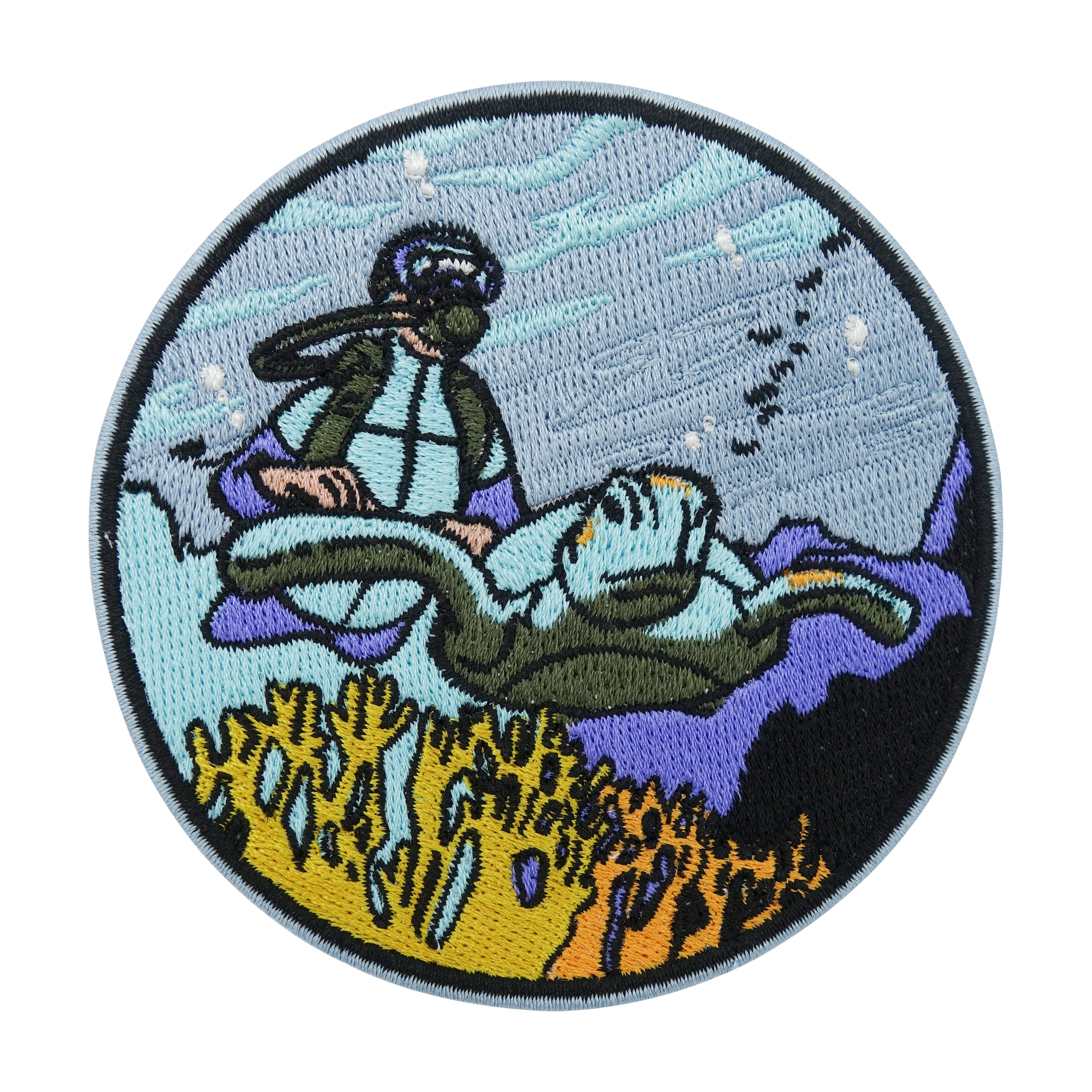 Blauer Schildkröten Taucher Patch