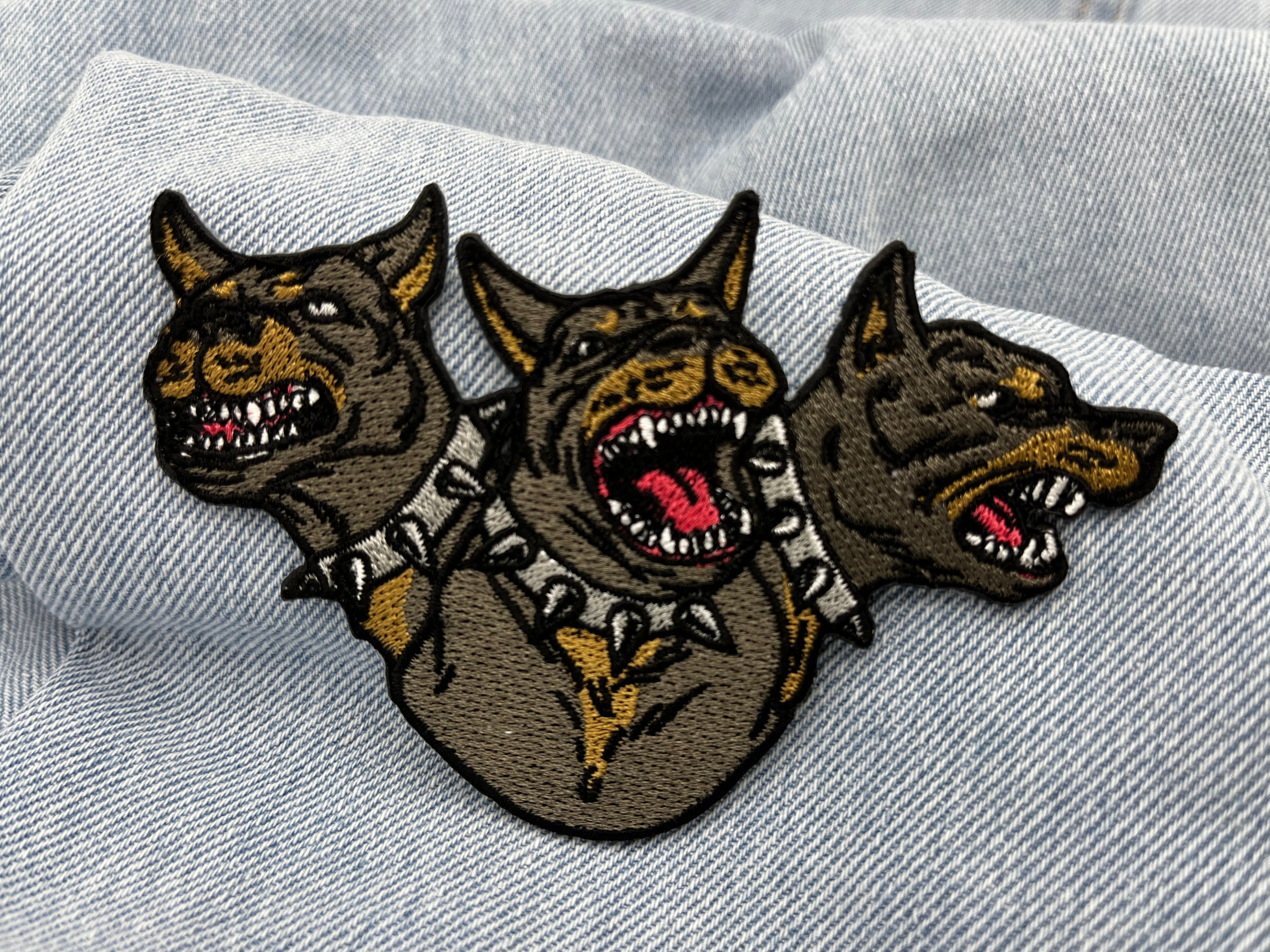 Hellhound Patch | Hell Wolf Patch | Three-Headed Dog Patch DIY