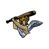 Engel mit Baseballschläger Patch | Heavy Metal DIY | Rocker Bügelpatch