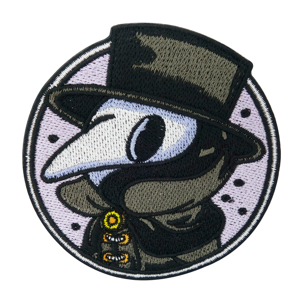 Schwarz-weißer Pest Doktor Patch