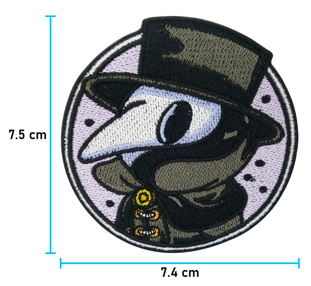Pest Doktor Patch mit der Maße: 7,5 x 7,4 cm