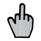 Weißer Mittelfinger Maus Cursor Patch