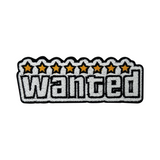 Wanted Patch | Retro Gamer Aufnäher | Old School Sterne GTA Bügelpatch