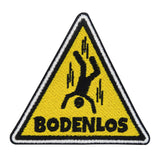Gelber Bodenlos Warndreieck Patch