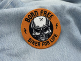 Biker For Life Patch auf hellblauer Jeans