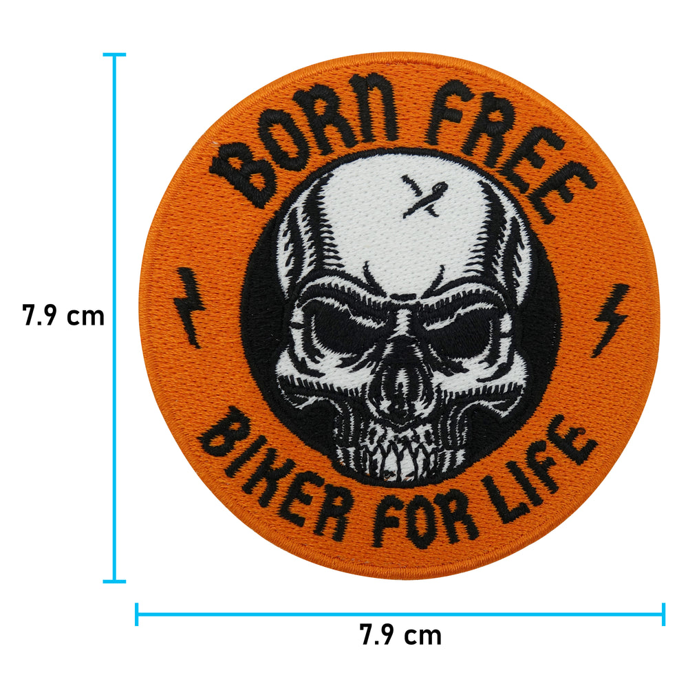 Biker For Life Patch mit der Maße: 7,9 x 7,9 cm