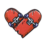 Skateboard Herz Patch | Cooler Skater Flicken | Sport Liebe Bügelpatch
