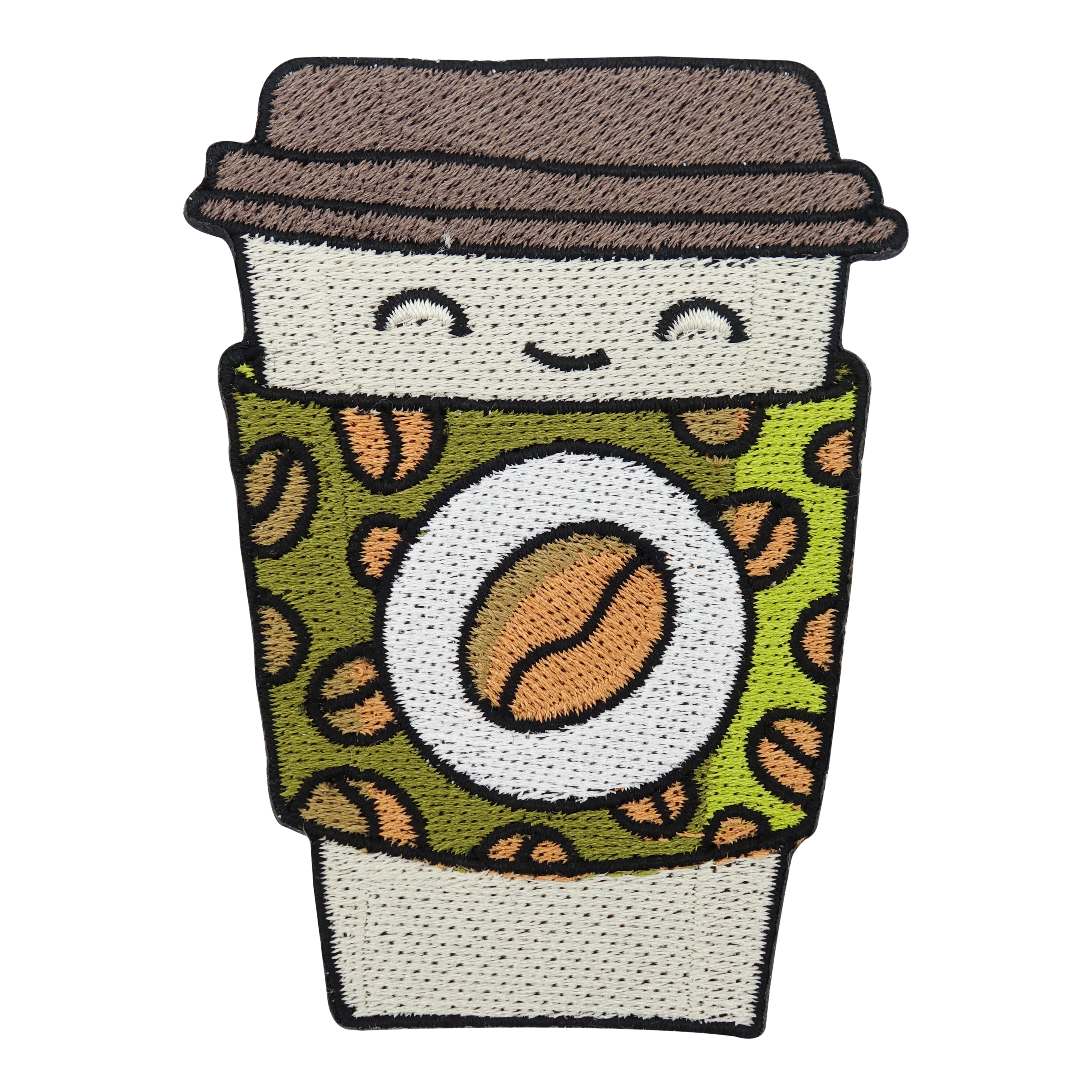 Brauner Kawaii Kaffee Becher Patch