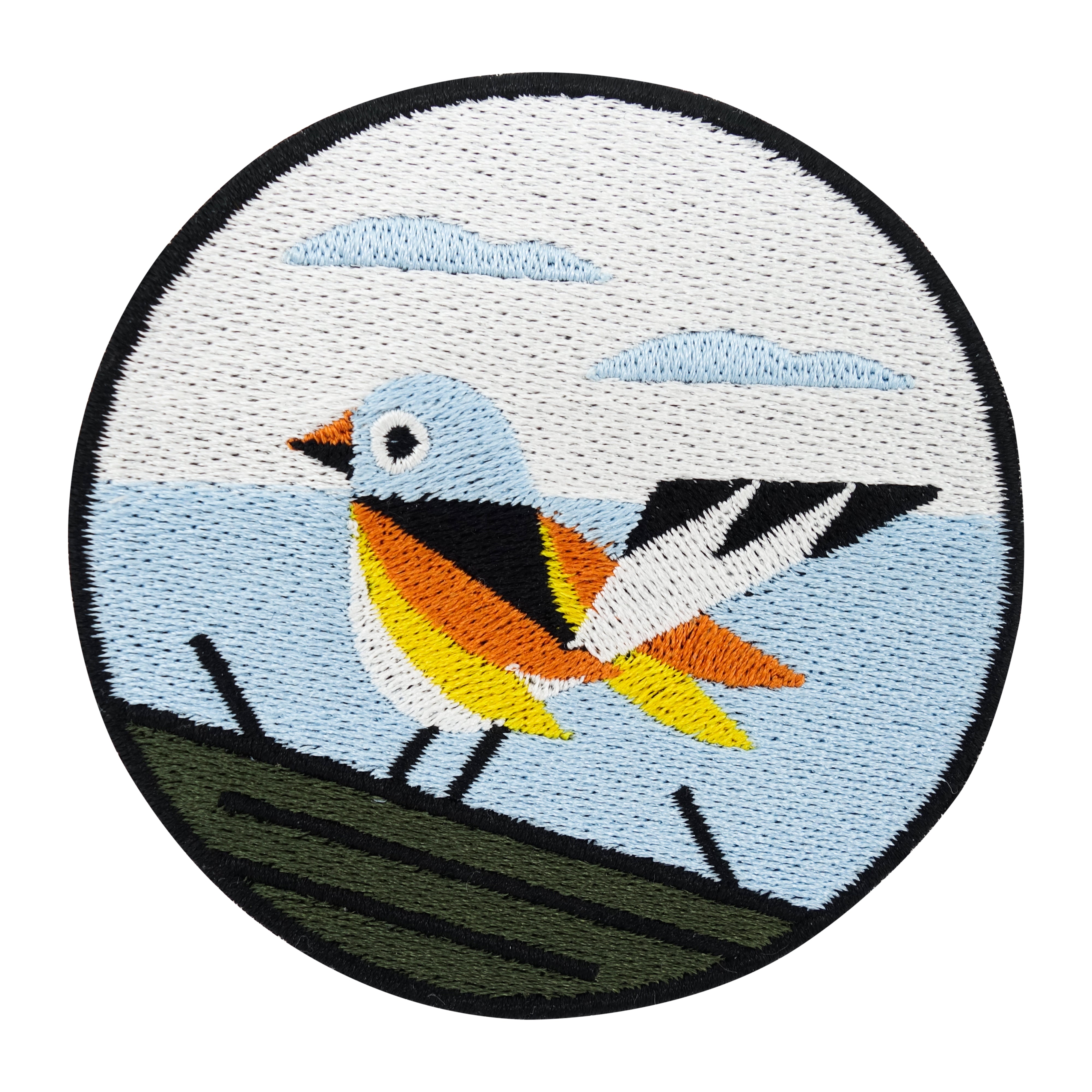 Hellblauer Vogel Patch