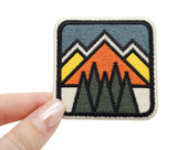 Retro Berge Klett Patch | Outdoor Klett Patches, Wandern Aufnäher, Rucksack Klettpatches, Berg Badge, Natur Klettpatch, Finally Home