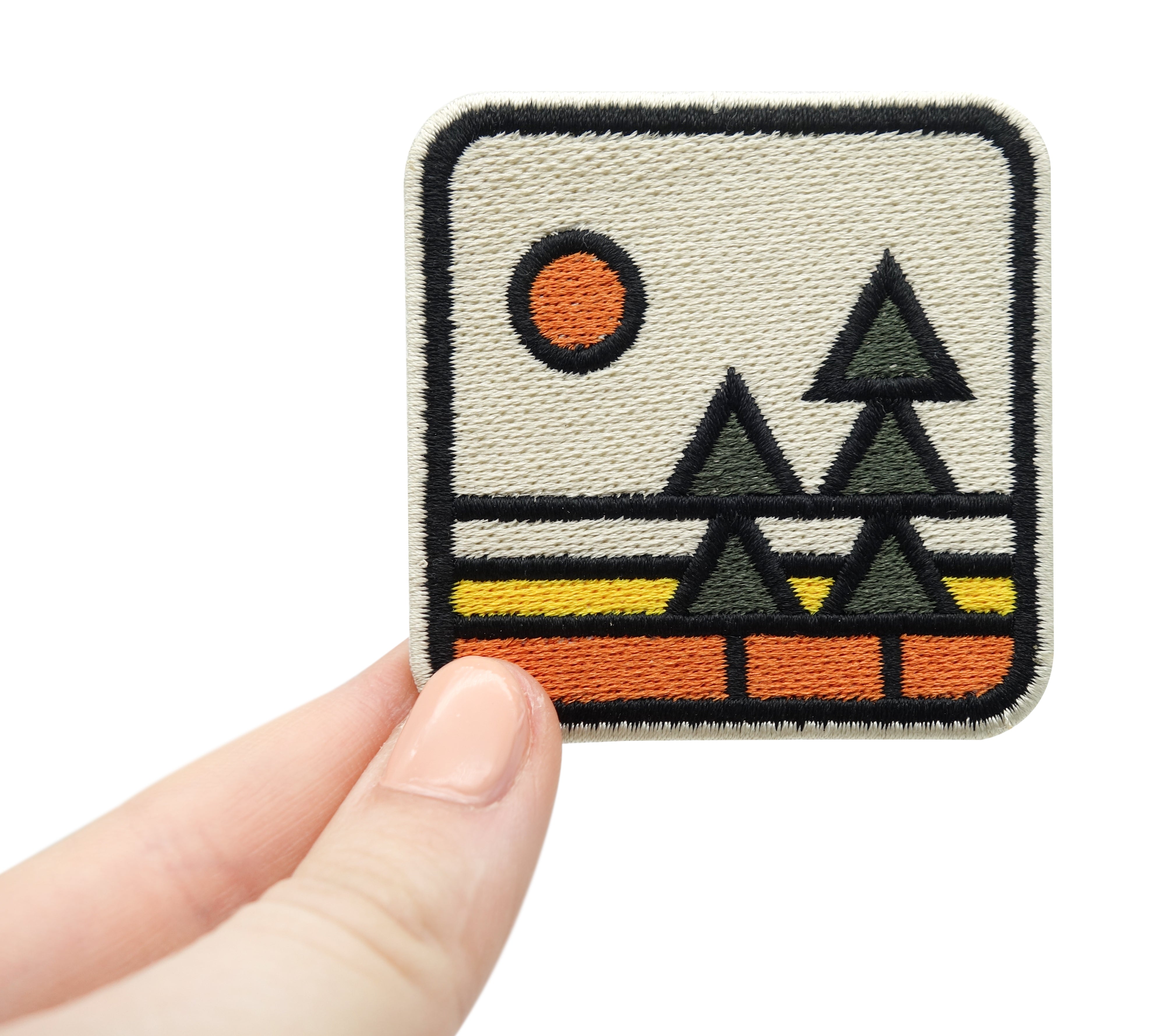 Natur Patch gehalten von einer Frauenhand 