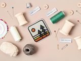 Retro Natur Klett Patch | Outdoor Klett Patches, Wandern Aufnäher, Rucksack Berg Klettpatches, Wanderer Badge, Berge Klettpatch, Finally Home