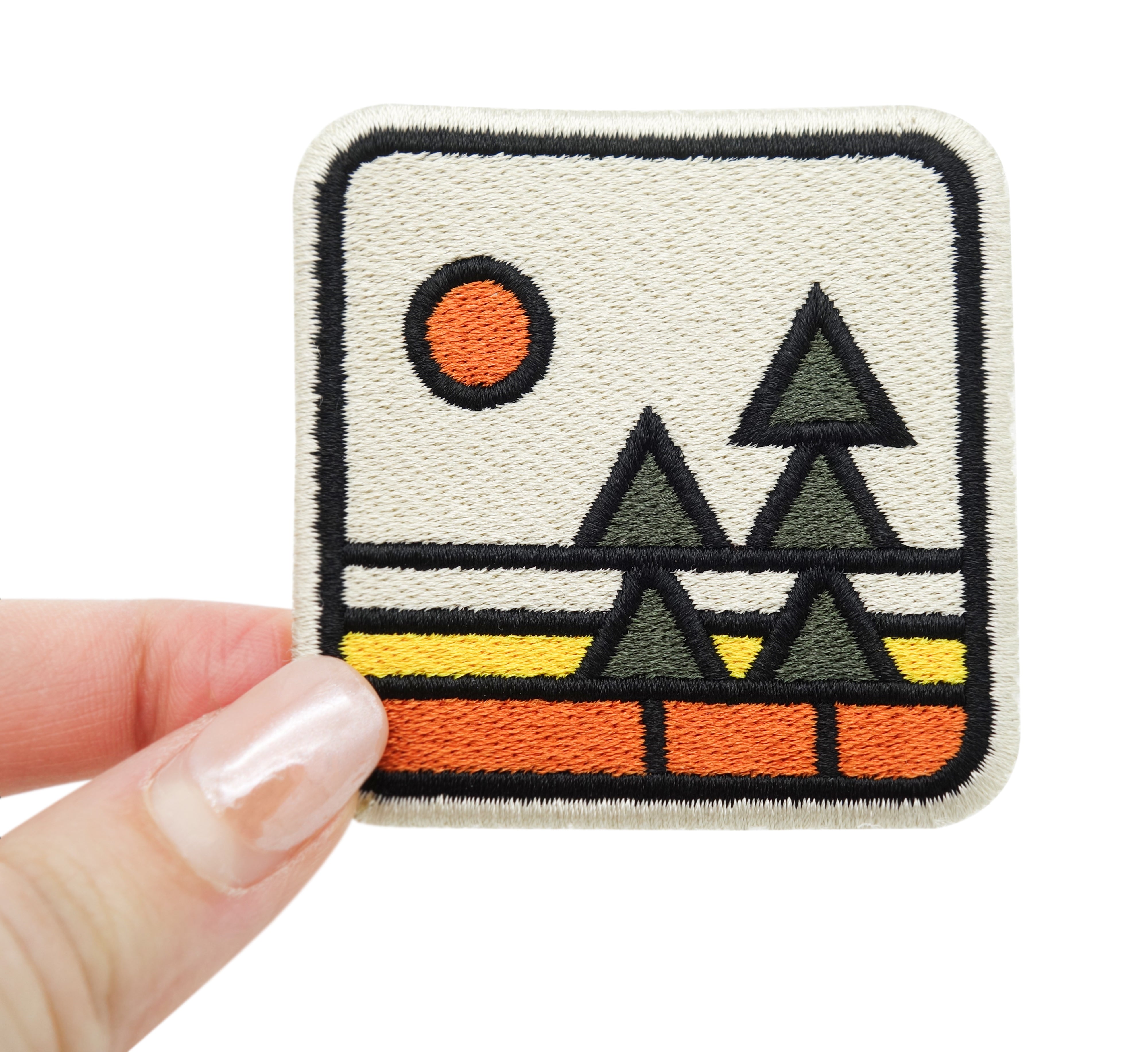 Retro Natur Klett Patch | Outdoor Klett Patches, Wandern Aufnäher, Rucksack Berg Klettpatches, Wanderer Badge, Berge Klettpatch, Finally Home