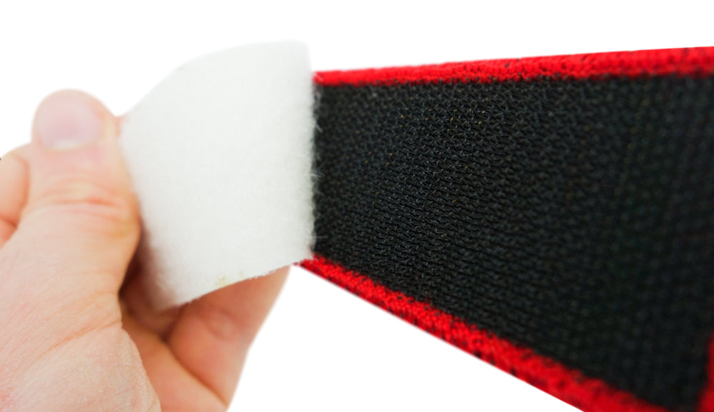 Rückseite des Klettpatches mit extra Klettfläche
