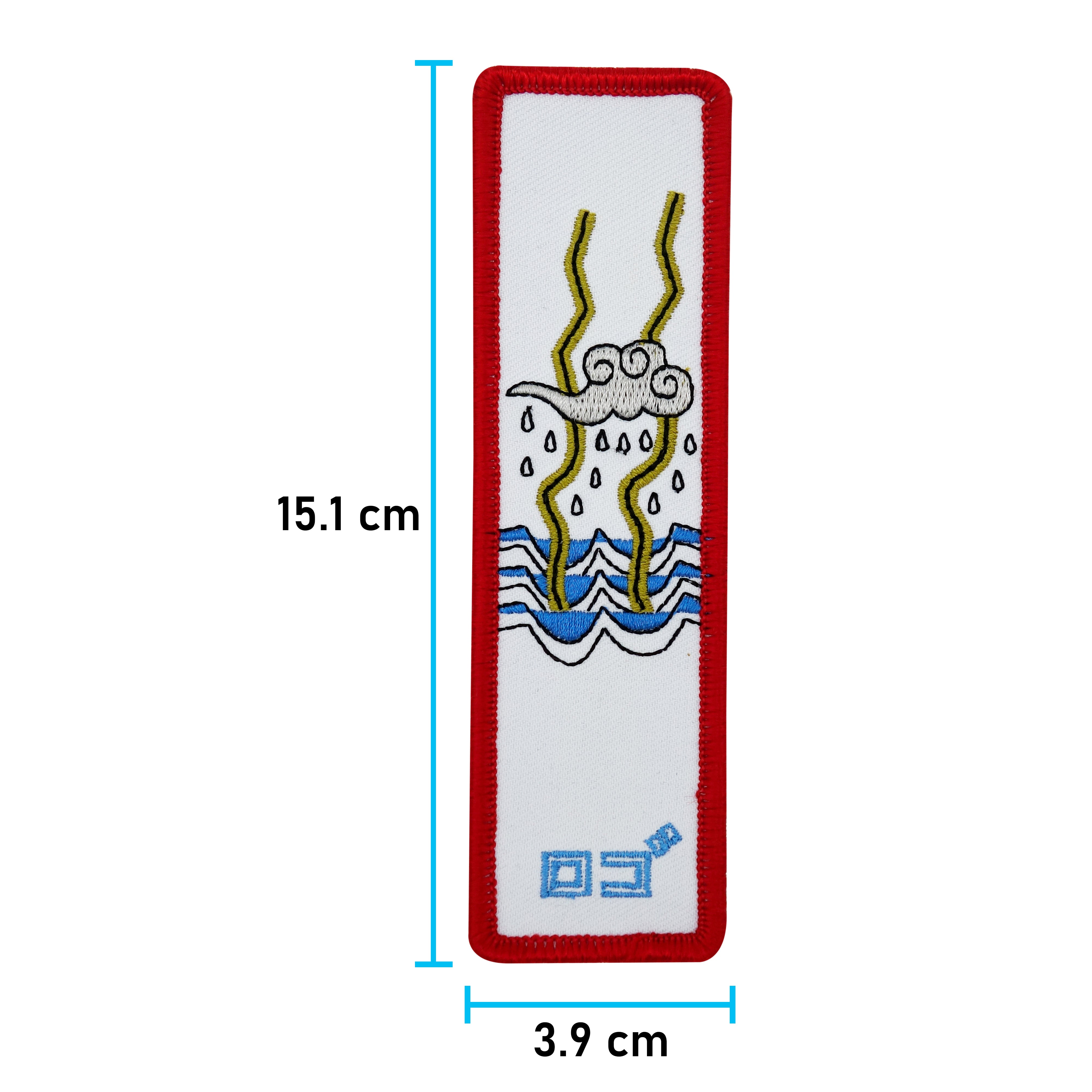 Wetter Klettpatch mit der Maße: 15,1 x 3,9 cm