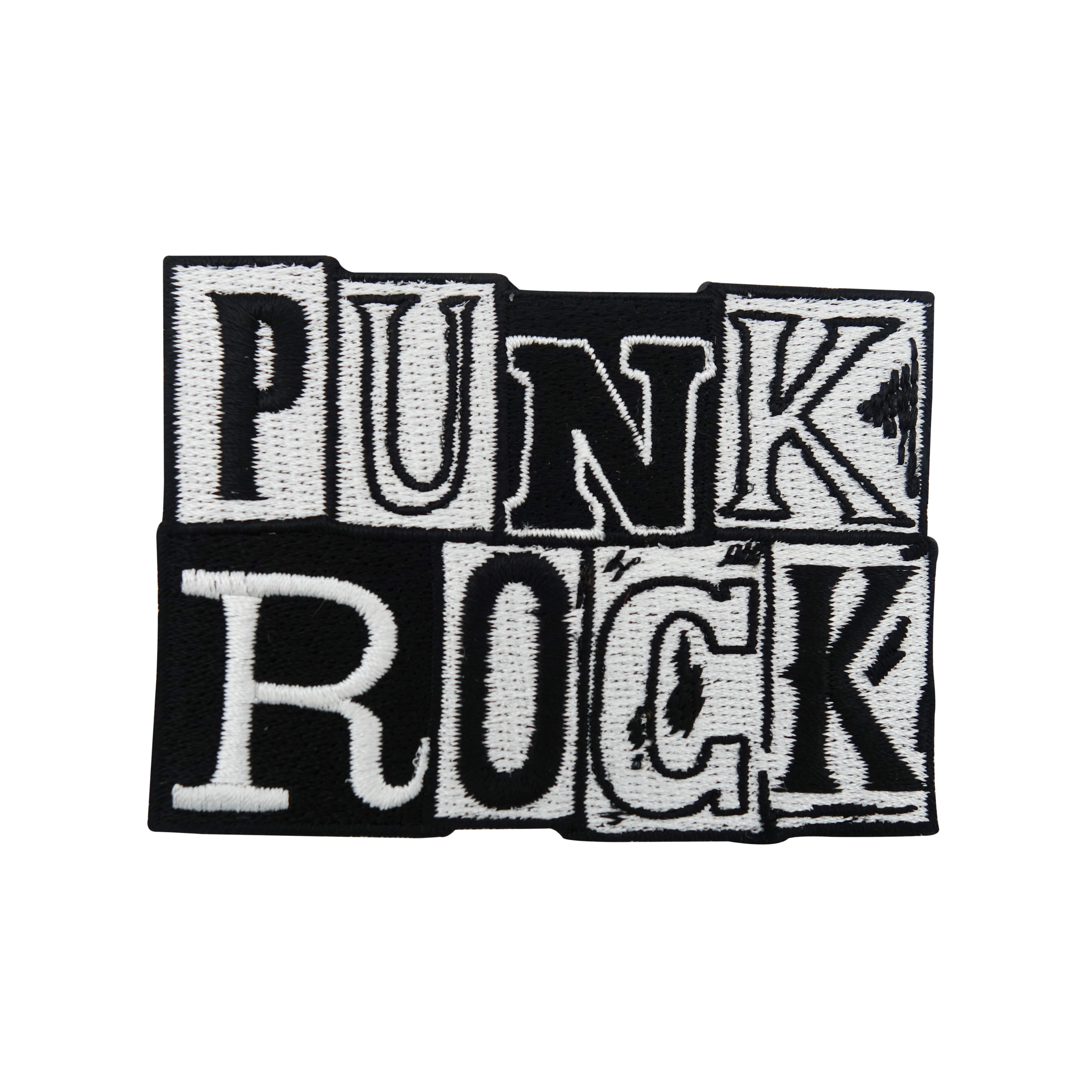 Punk Rock Patch | Punker, Anarchy Aufnäher | Schwarz weiß DIY Flicken