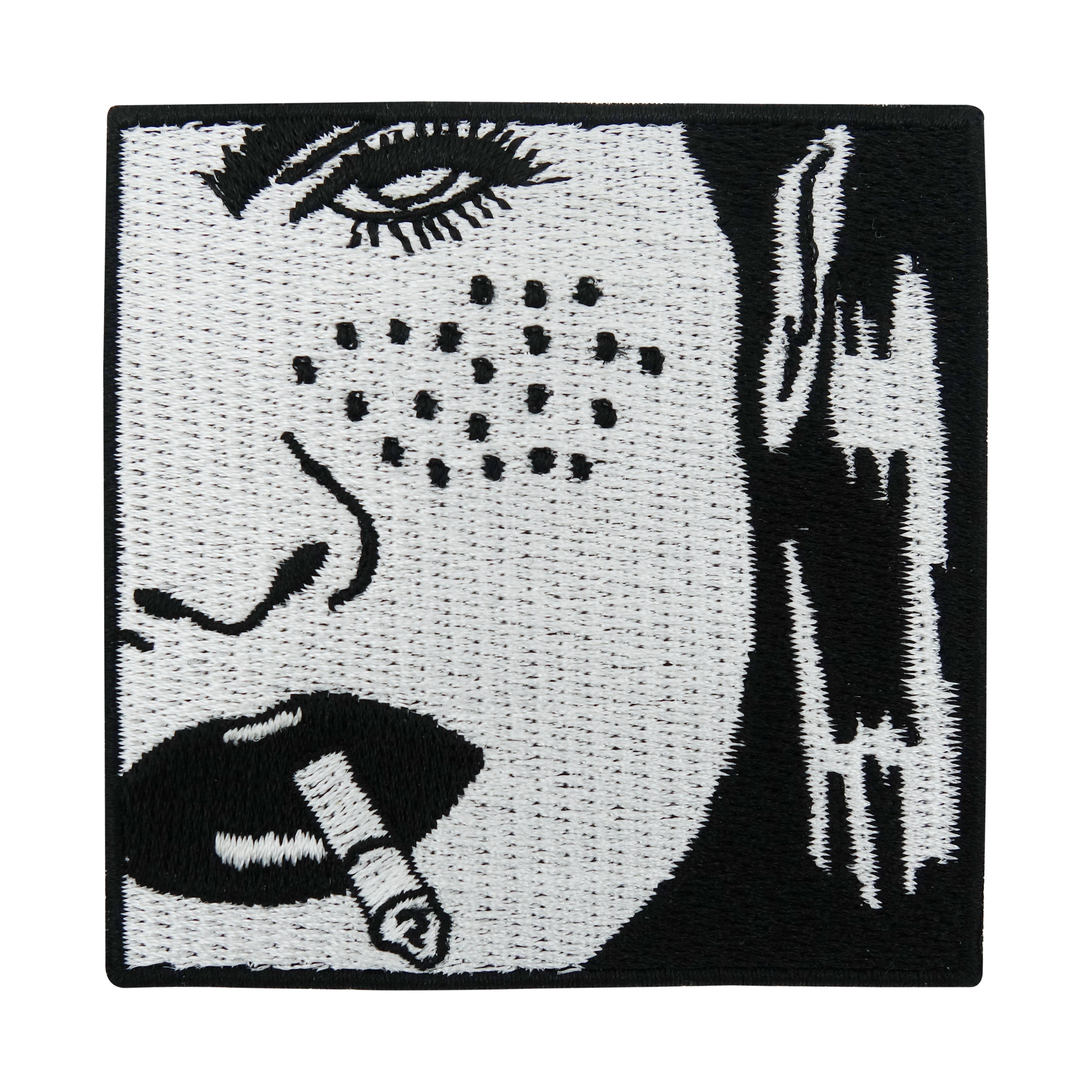 Schwarz-weißer Frau mit Zigarette Patch