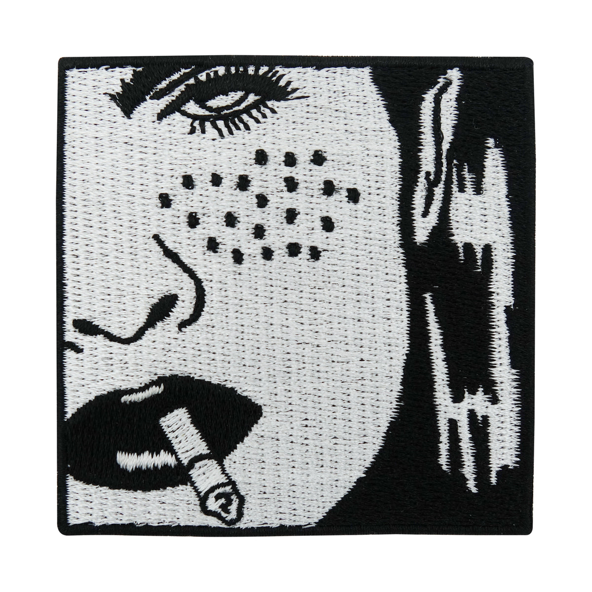 Schwarz-weißer Frau mit Zigarette Patch
