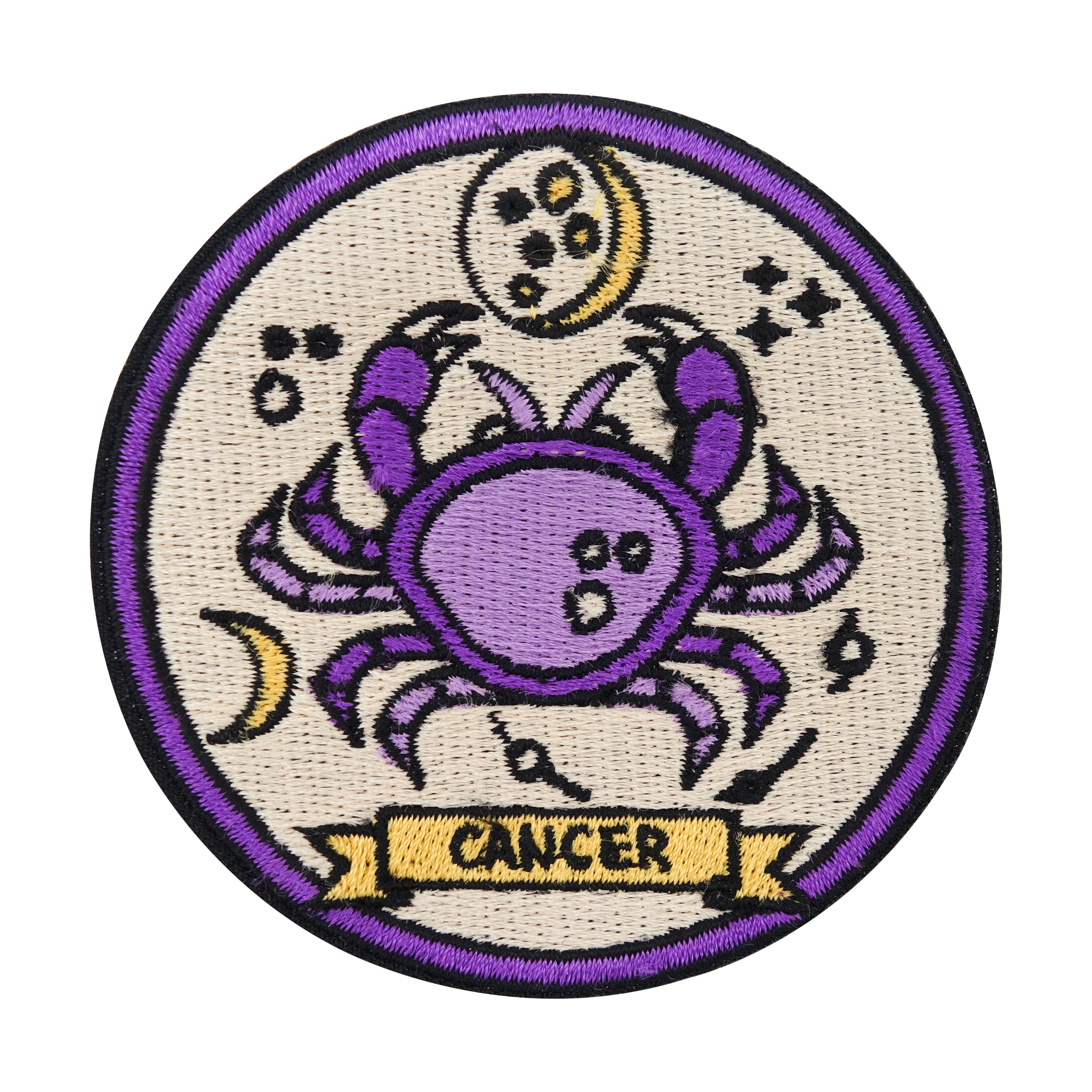 Beige-violetter Krebs Sternzeichen Patch