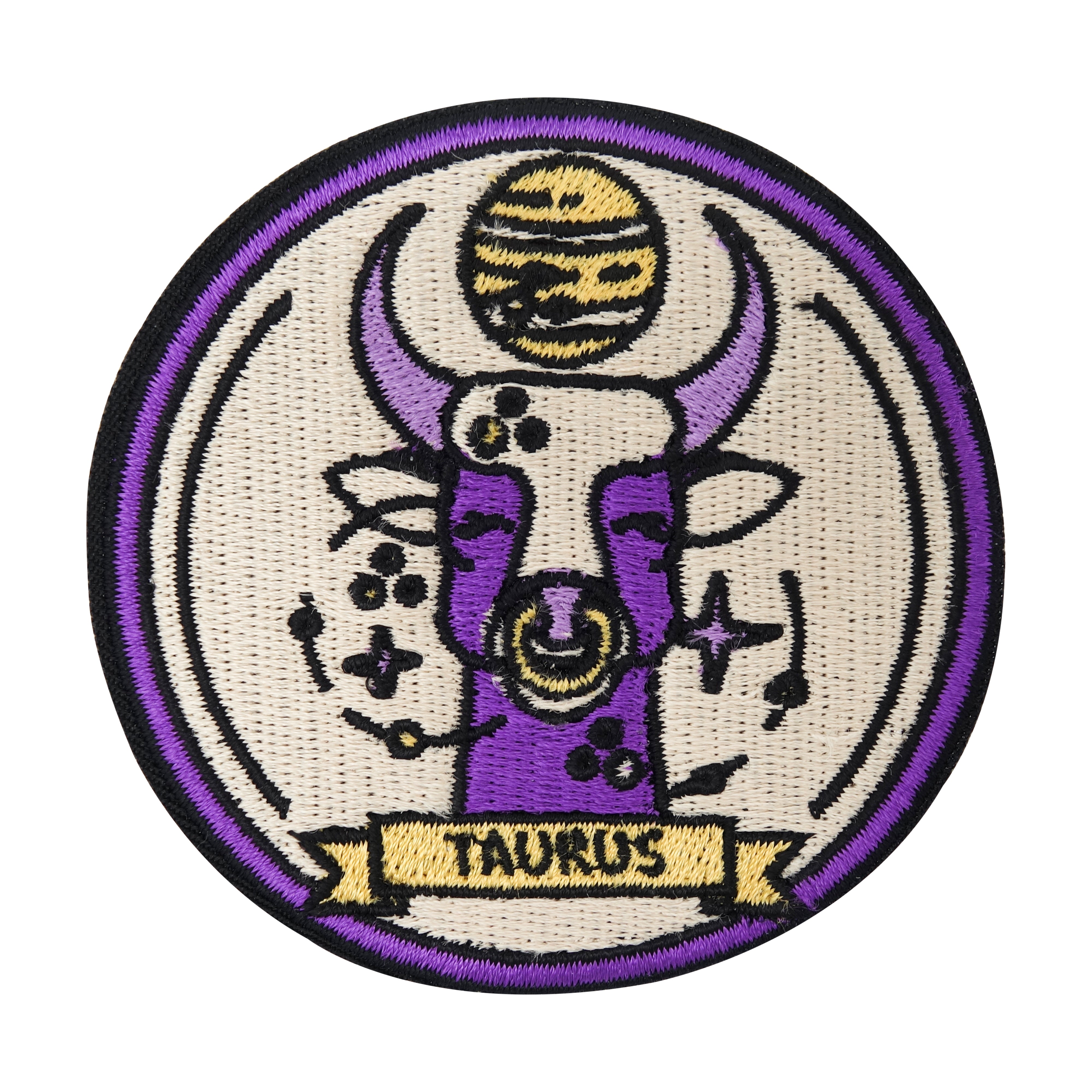 Beige-violetter Stier Sternzeichen Patch