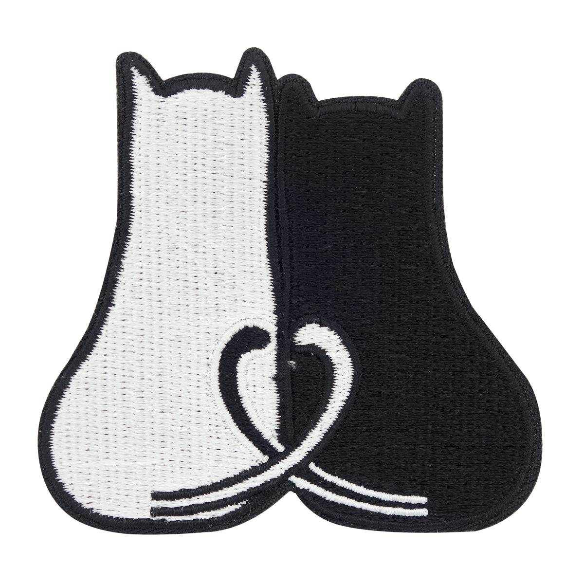Schwarz-weißer Yin und Yang Katzen Patch