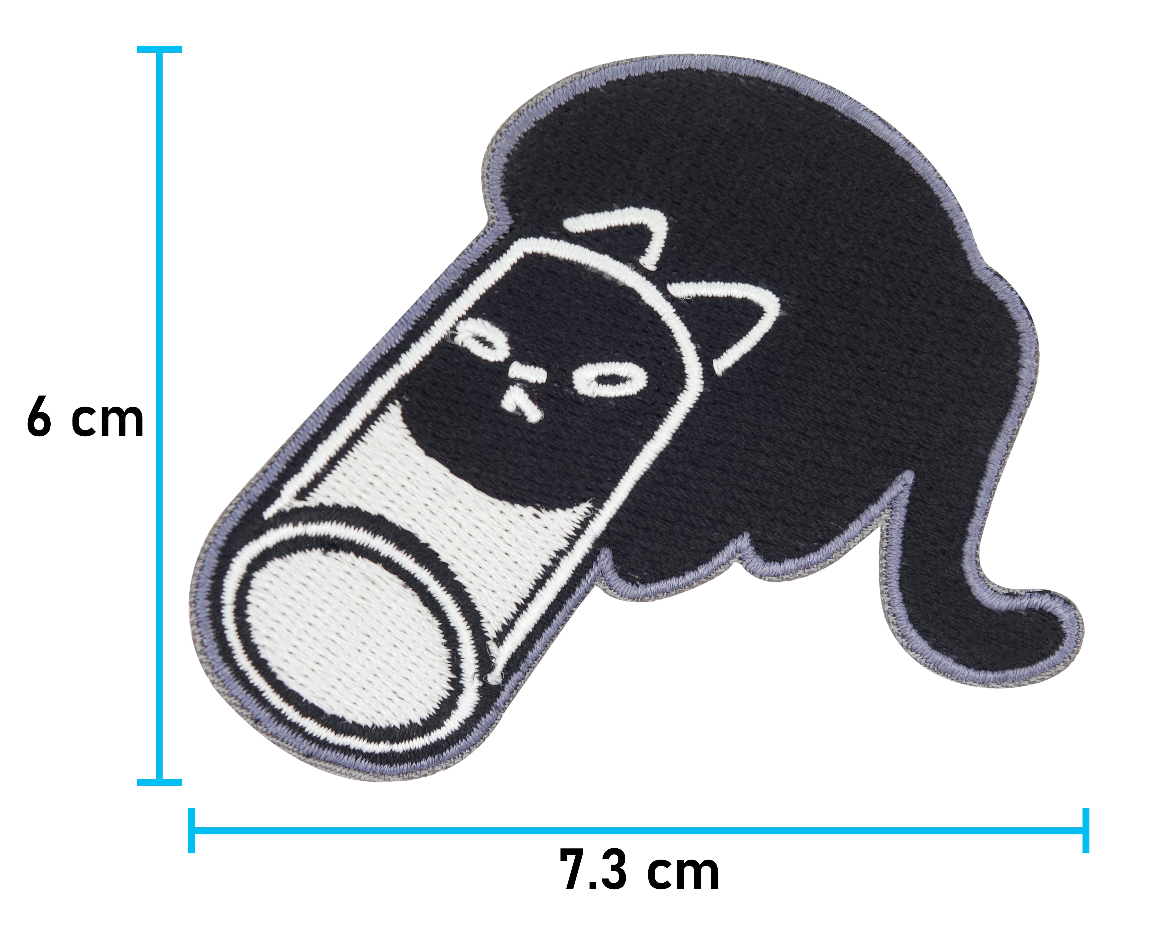 Katze Patch mit der Maße: 6 x 7,3 cm