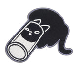 Schwarze Katze im Glas Patch