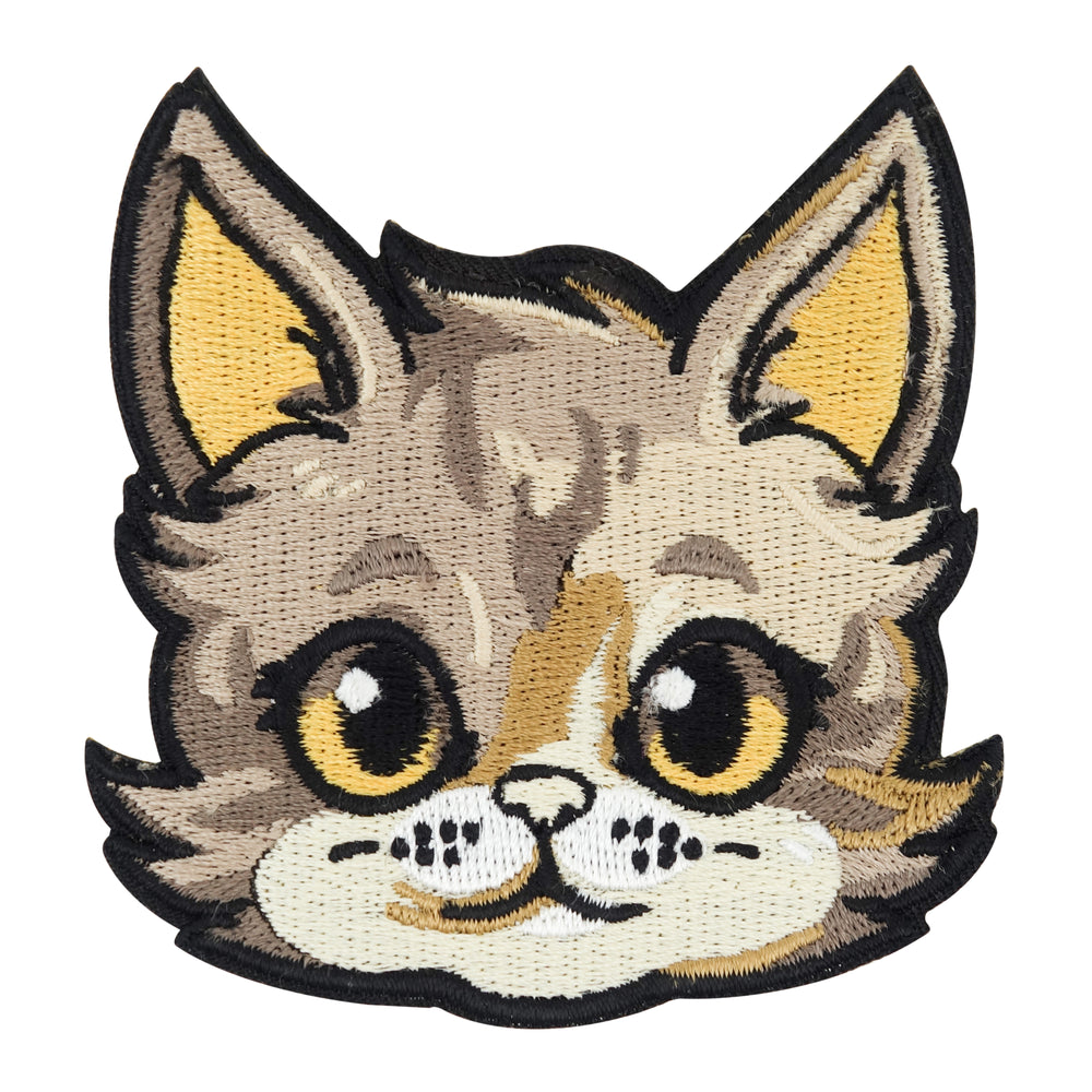 Brauner Katzenkopf Patch