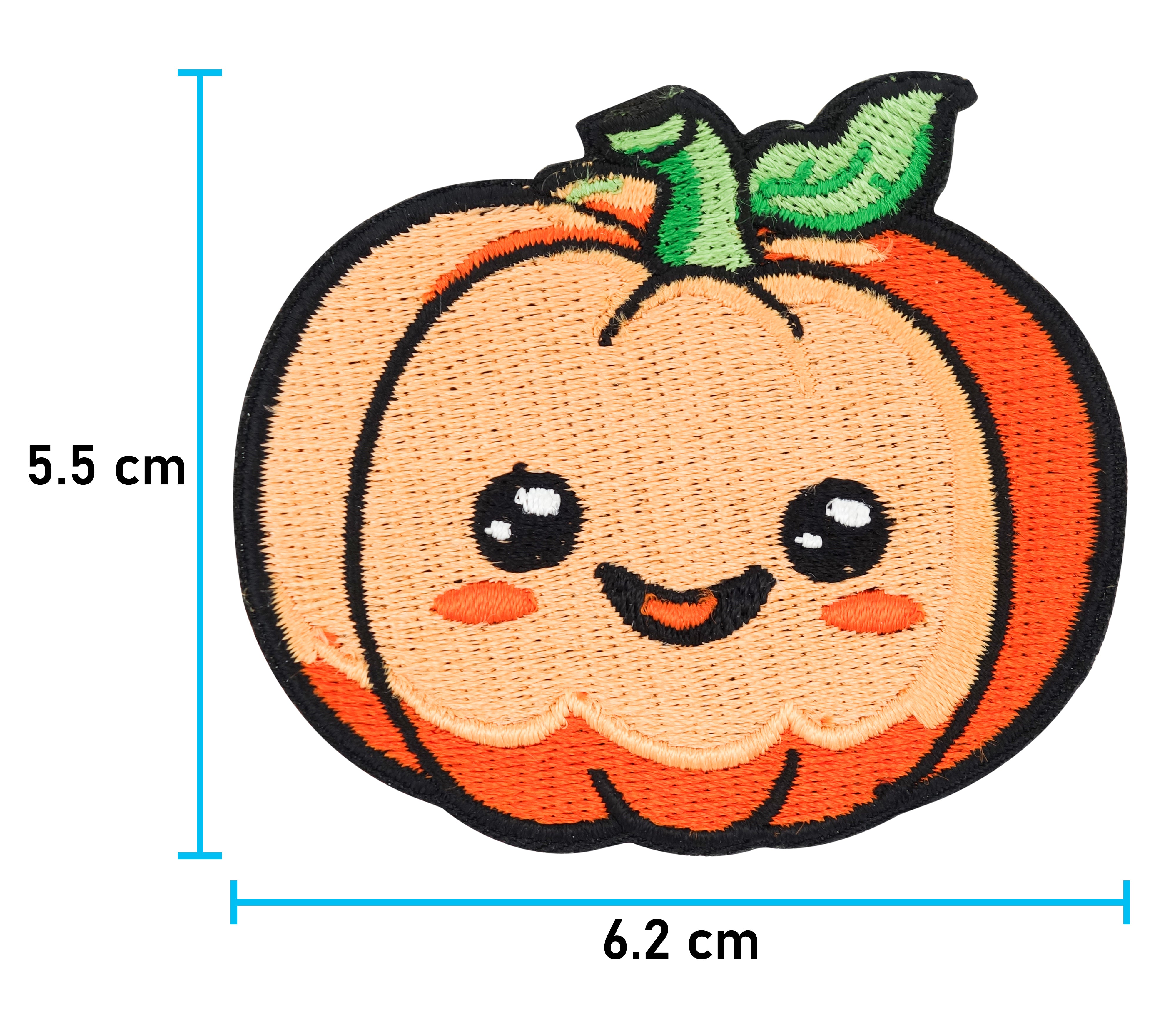 Kürbis Patch mit der Maße: 5,5 x 6,2 cm