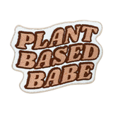 Plant Based Babe | Vegan Patches, Veggie Aufbügler, Rosa Flicken, Gemüse & Obst Aufnäher, Finally Home Patch zum Aufbügeln