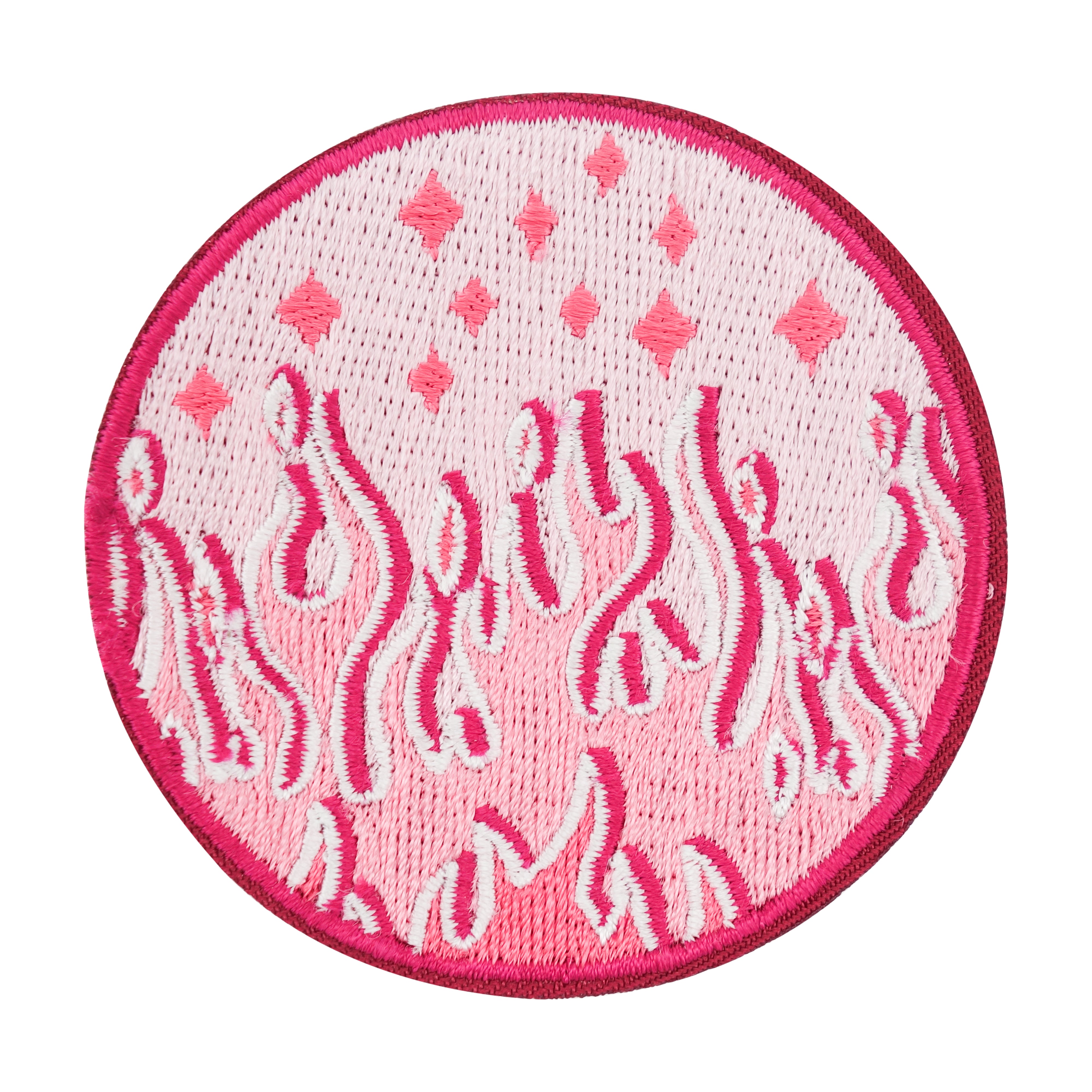 Rosa Flammen Patch