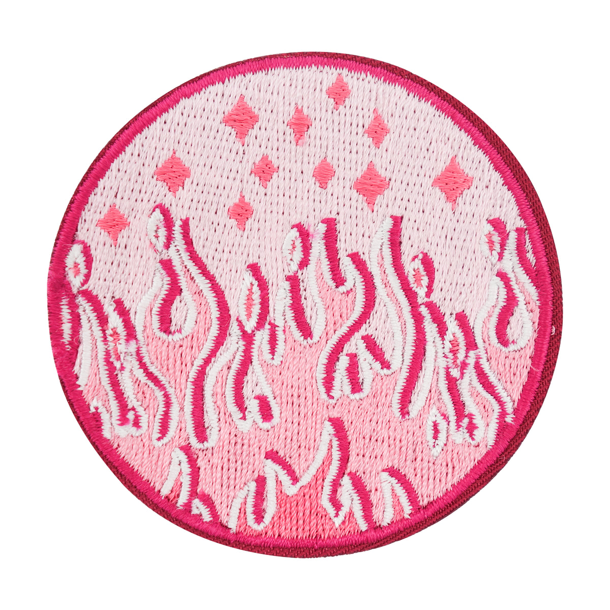 Rosa Flammen Patch