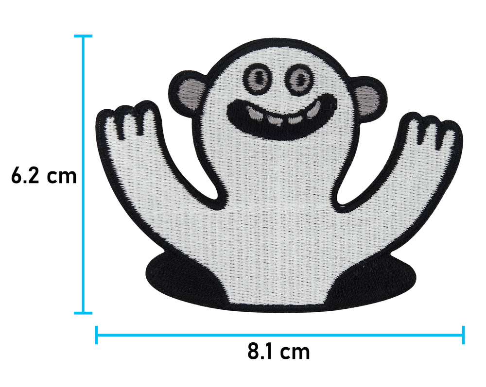 Lustiges Monster Patch mit der Maße: 6,2 x 8,1 cm