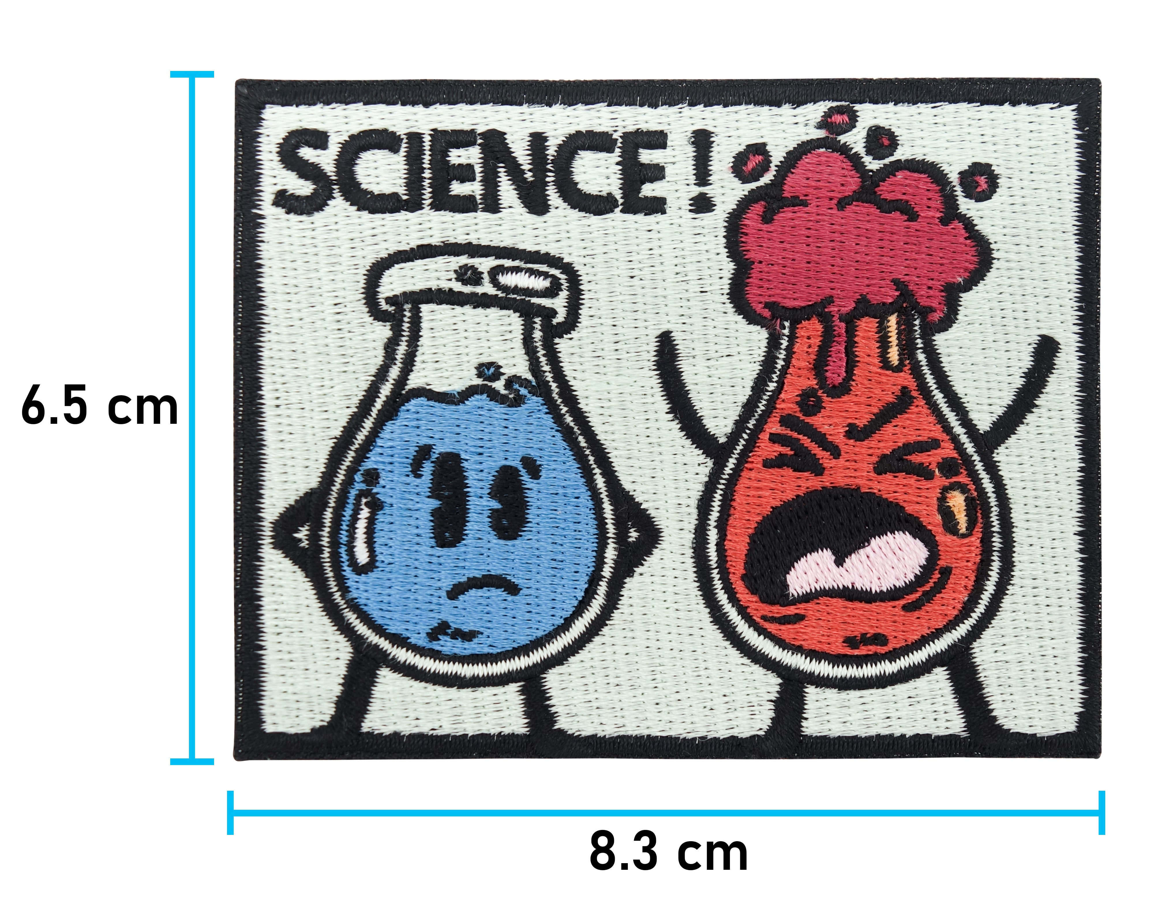 Science! Patch mit der Maße: 6,5 x 8,3 cm