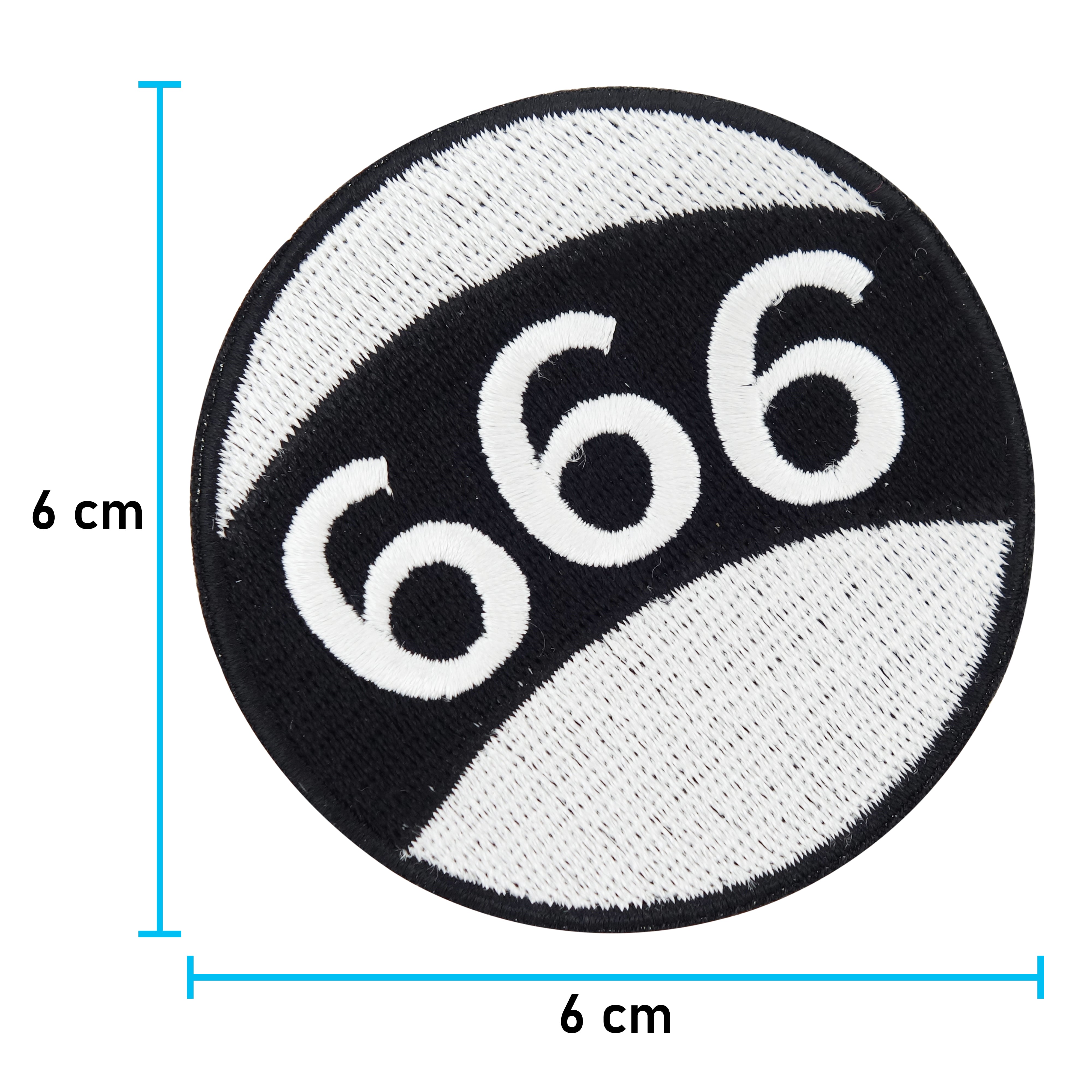 666 Billard Kugel Patch mit der Maße: 6 x 6 cm