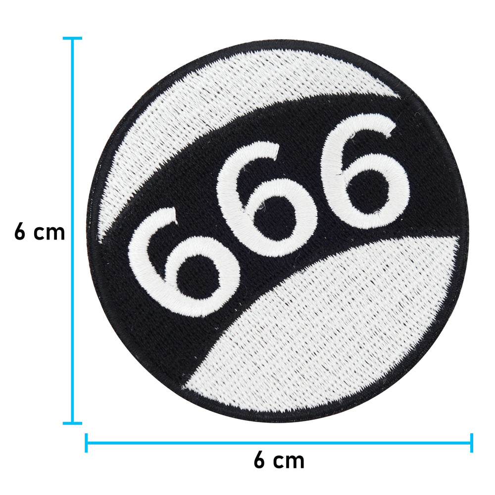 666 Billard Kugel Patch mit der Maße: 6 x 6 cm