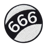 Schwarz-weißer 666 Billard Kugel Patch