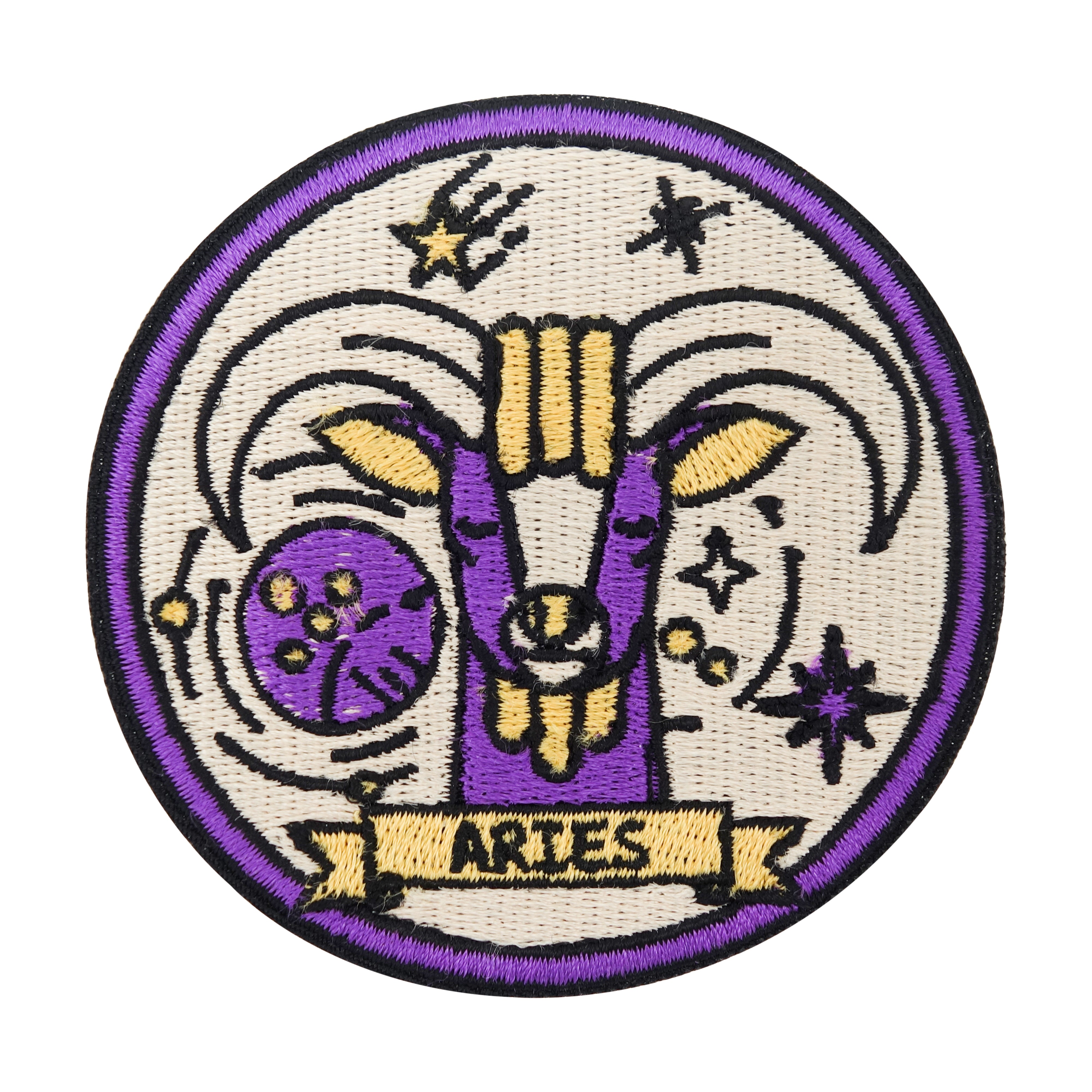 Beige-violetter Widder Sternzeichen Patch