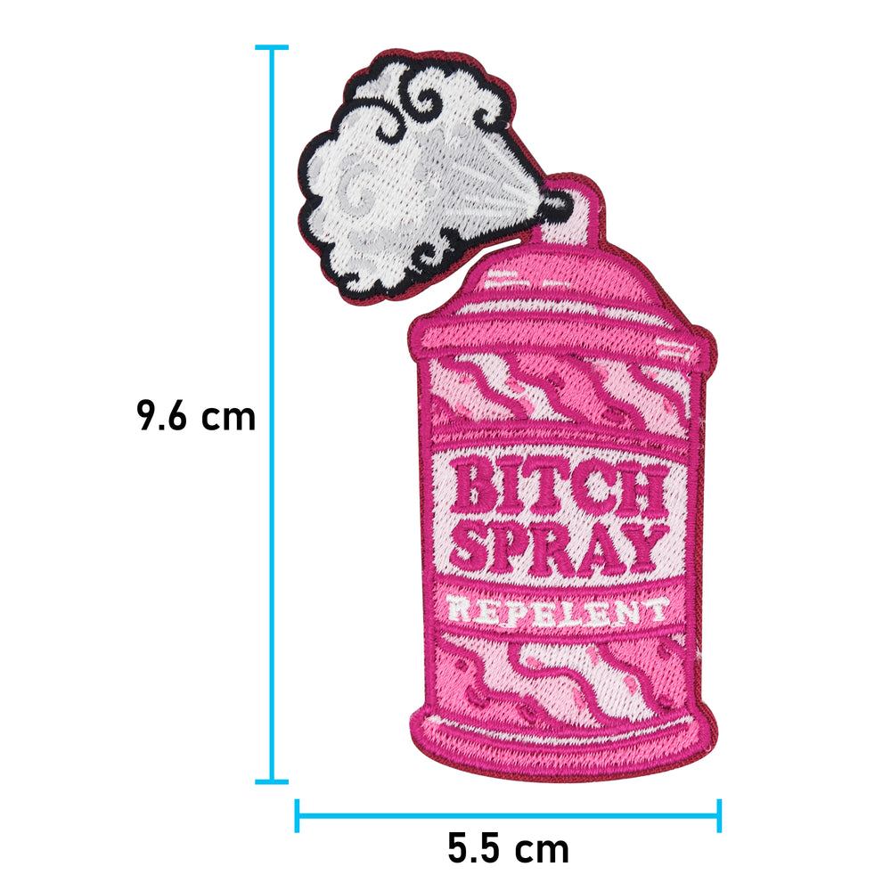 Sprühdosen Patch mit der Maße: 9,6 x 5,5 cm