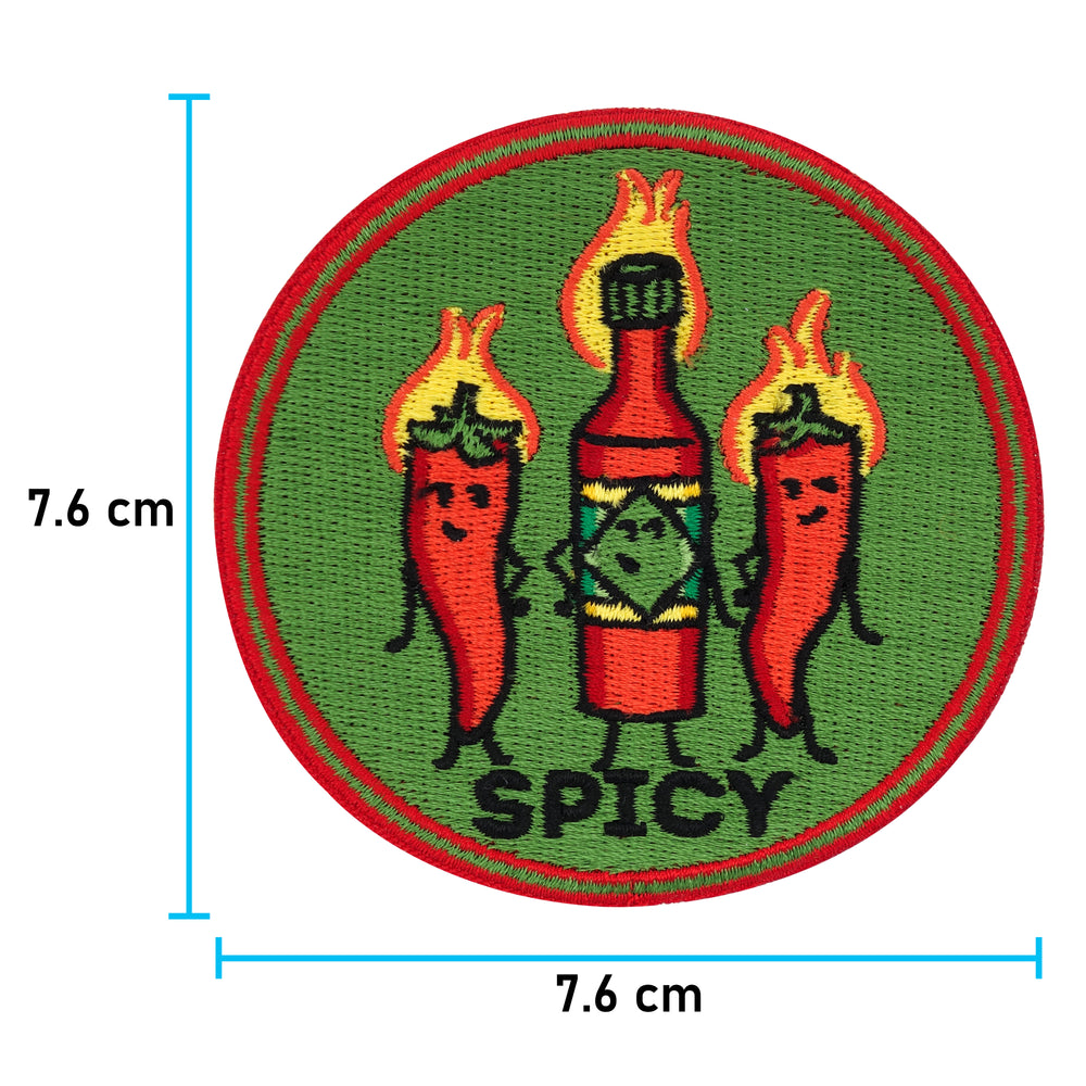 Chilli Patch mit der Maße: 7,6 x 7,6 cm