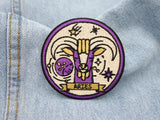 Widder Sternzeichen Patch auf blauer Jeans