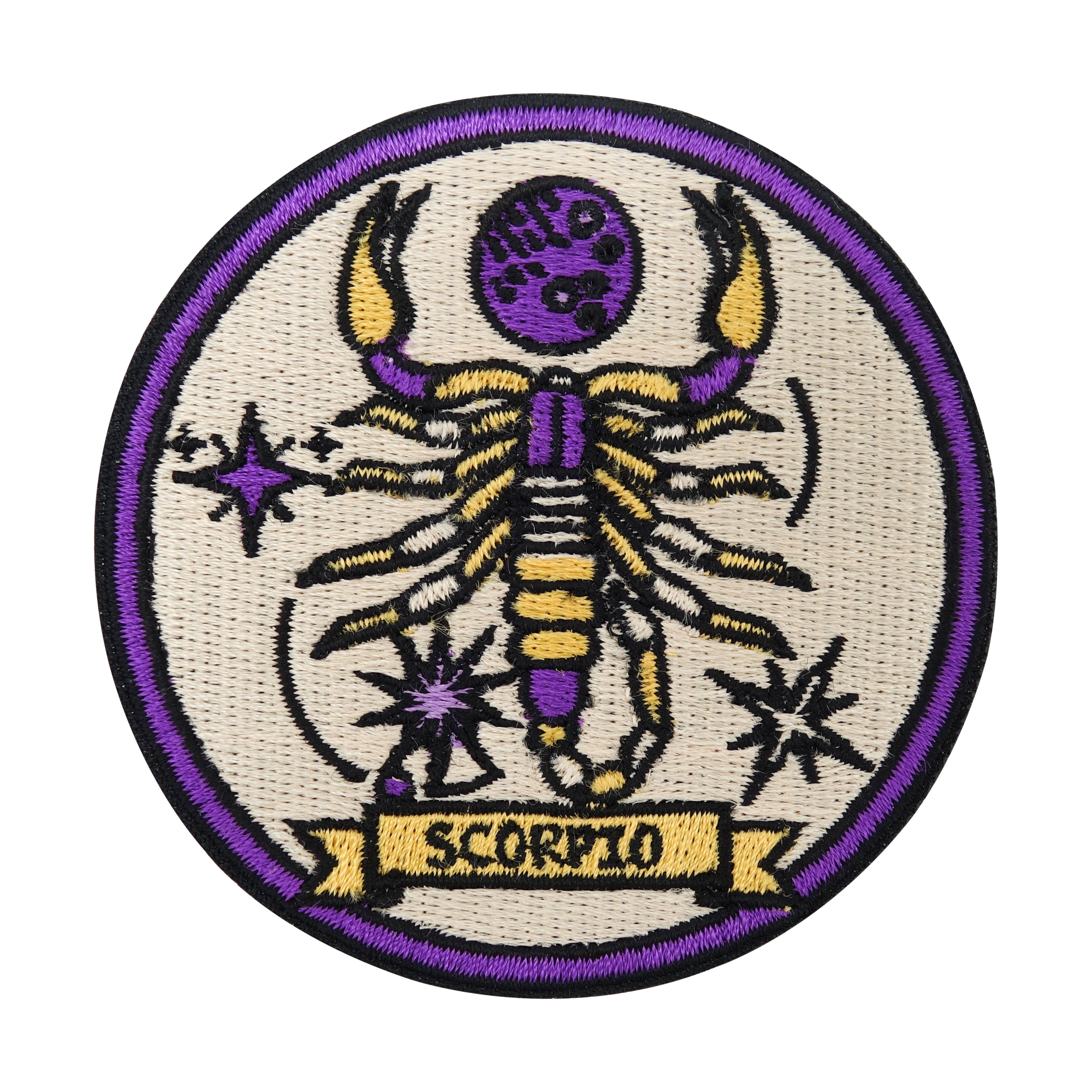 Beige-violetter Skorpion Sternzeichen Patch