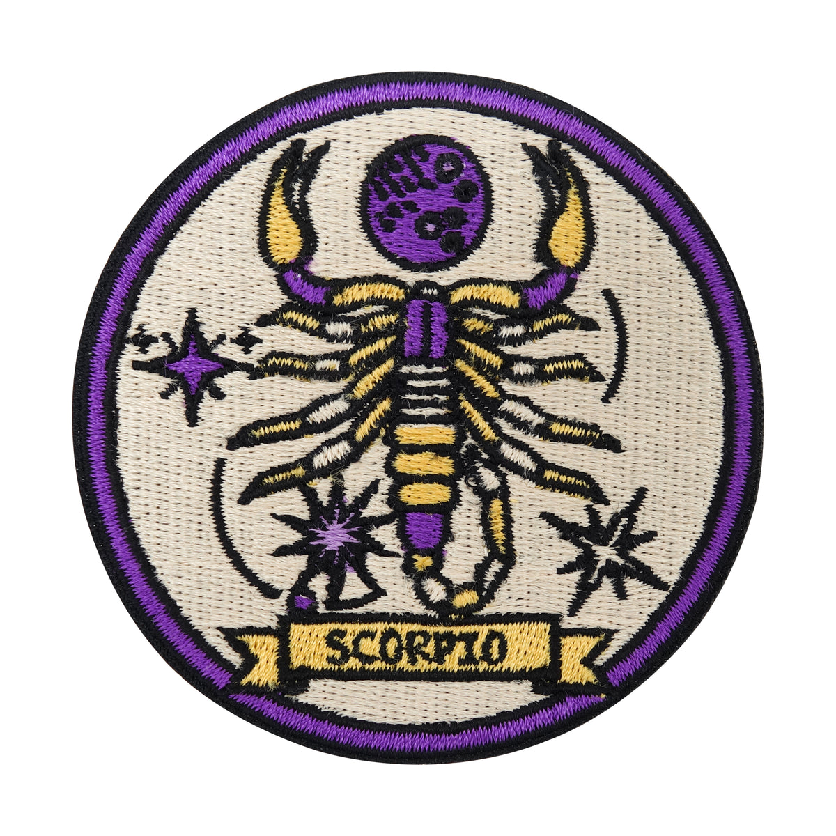 Beige-violetter Skorpion Sternzeichen Patch