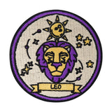 Beige-violetter Löwe Sternzeichen Patch