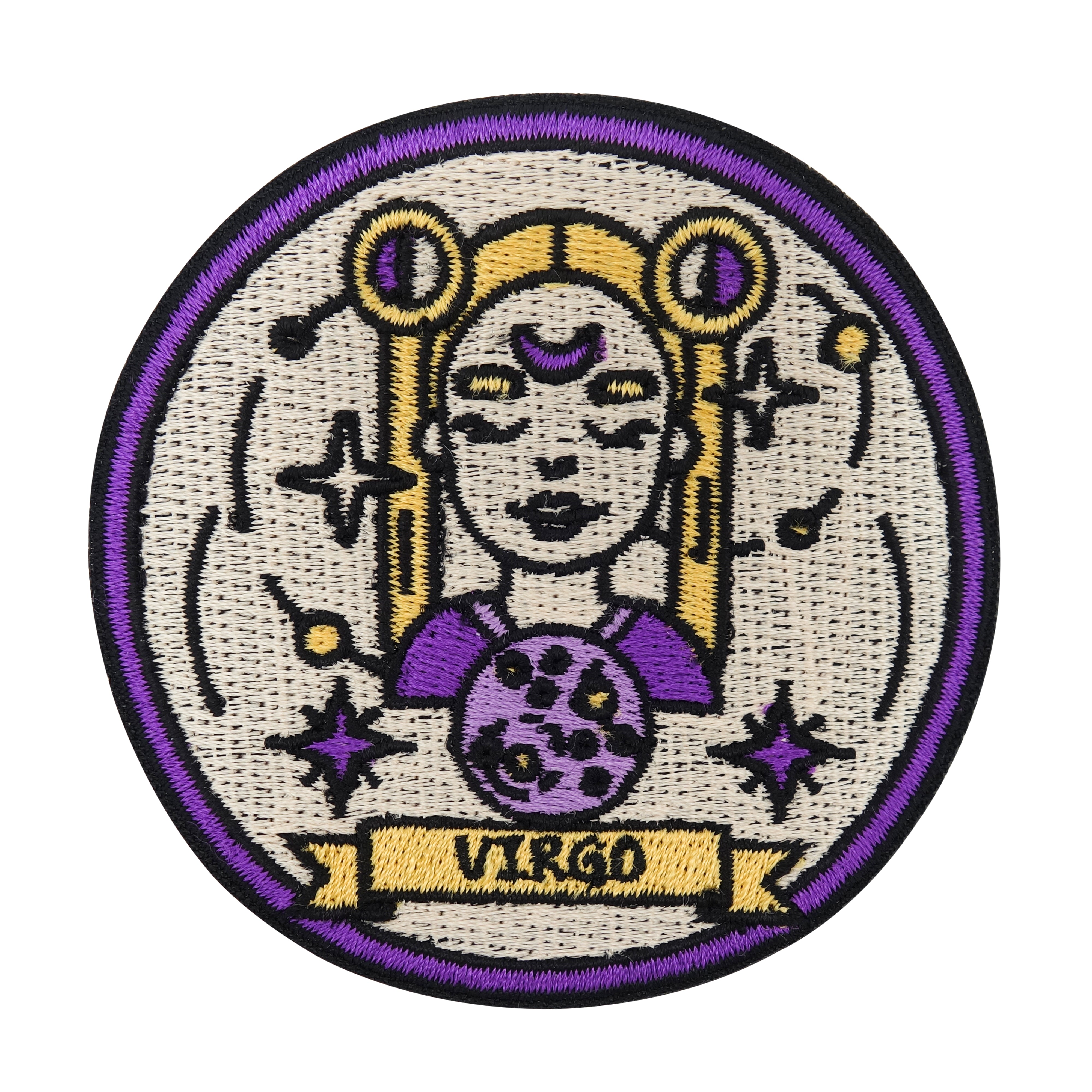 Beige-violetter Jungfrau Sternzeichen Patch