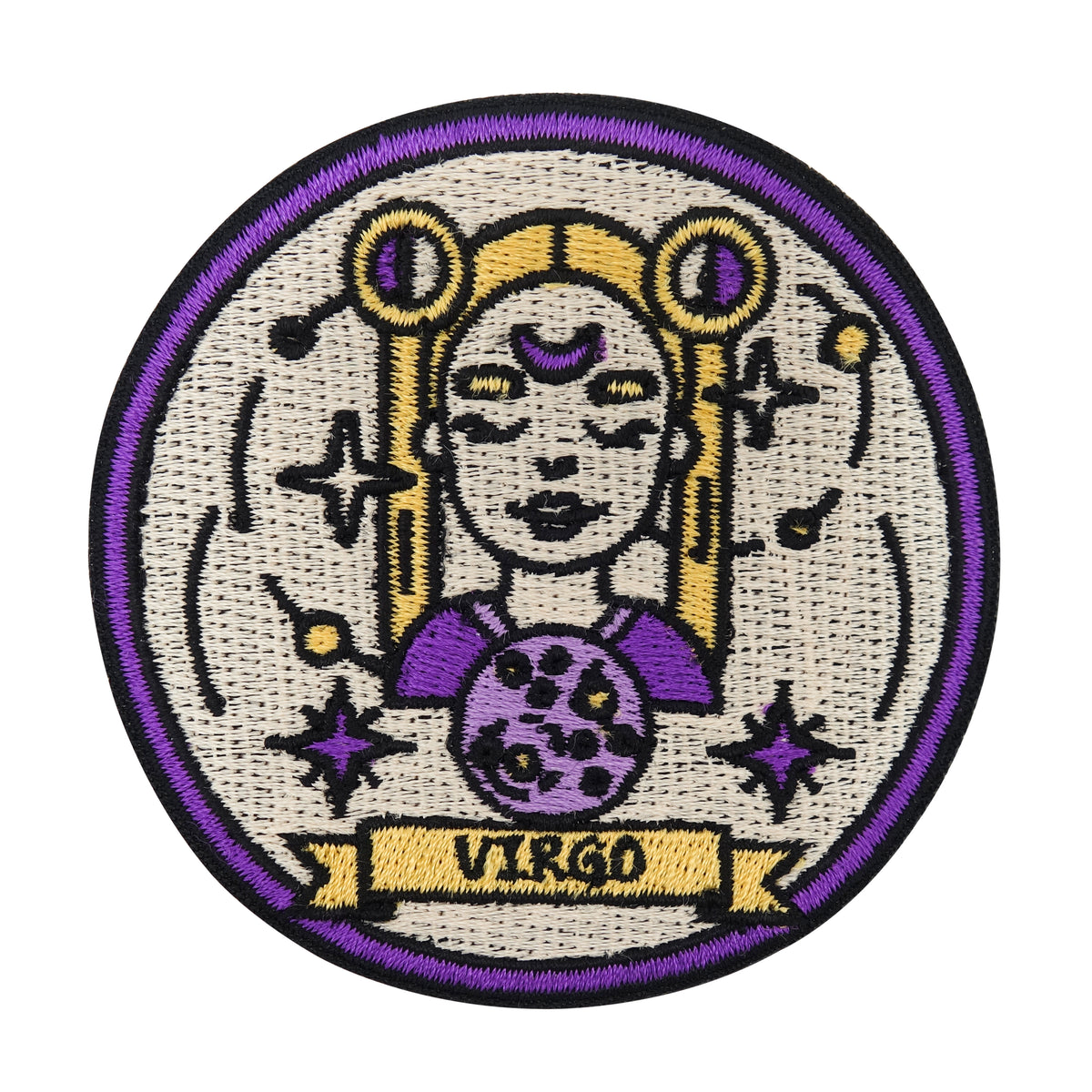 Beige-violetter Jungfrau Sternzeichen Patch