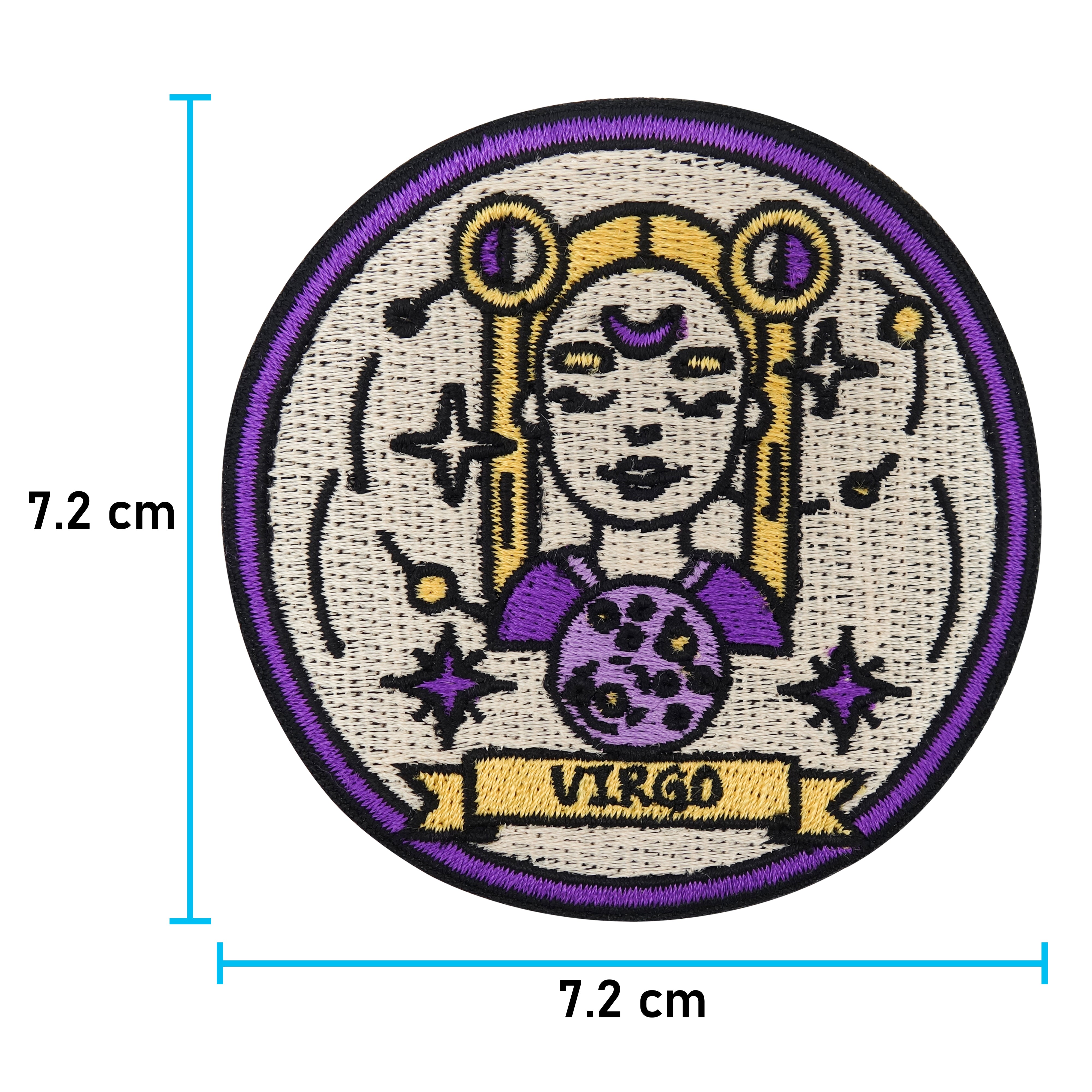 Jungfrau Patch mit der Maße: 7,2 x 7,2 cm