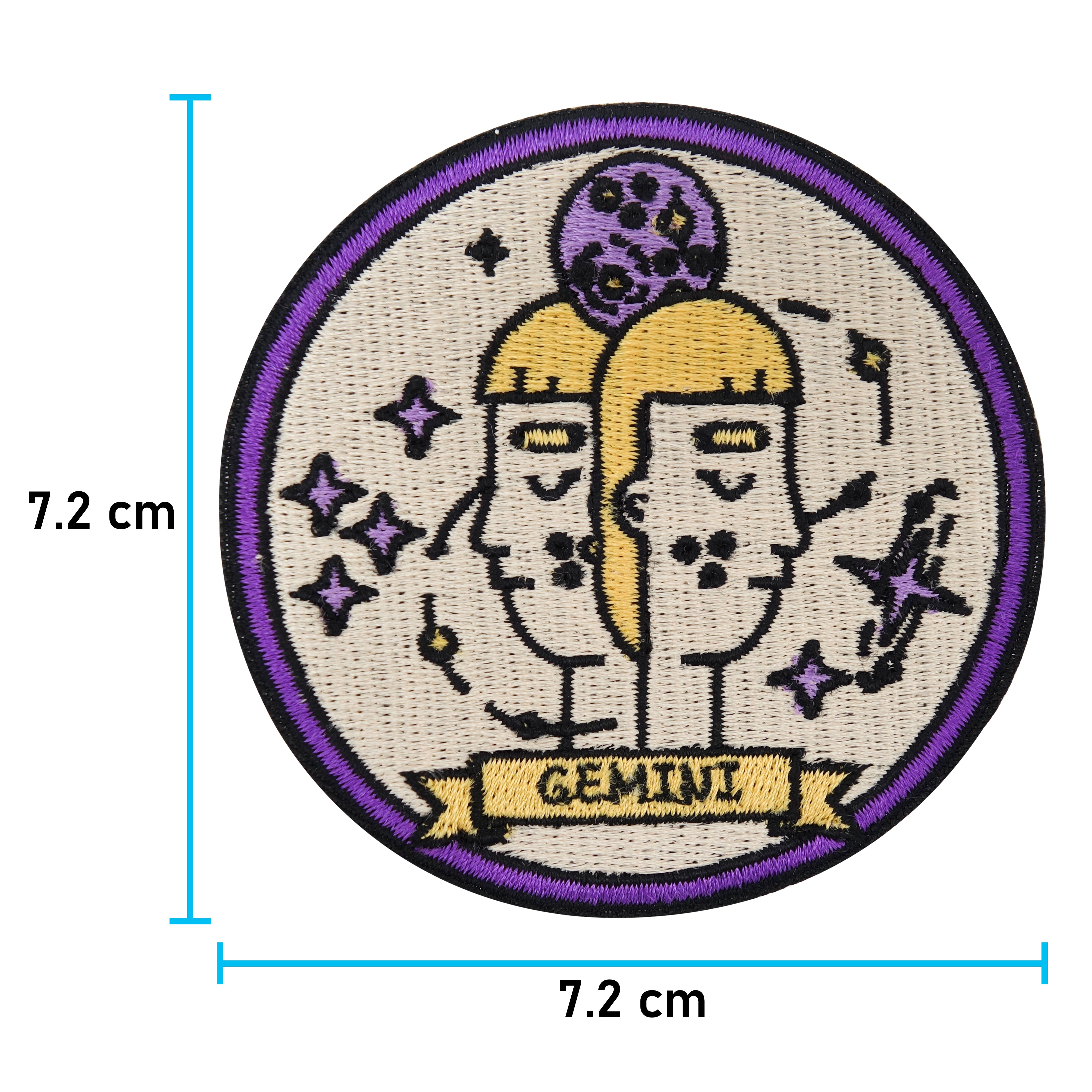 Zwilling Patch mit der Maße: 7,2 x 7,2 cm